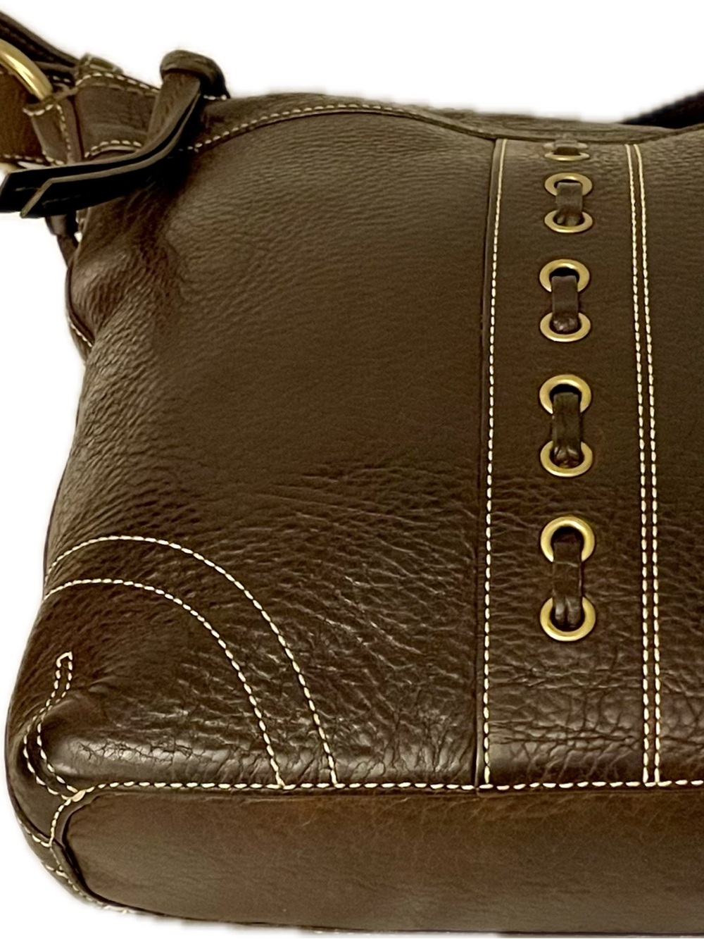 Coach Vintage Chelsea Lace Pebble Leather Convertible Handbag - Picture 11 of 13